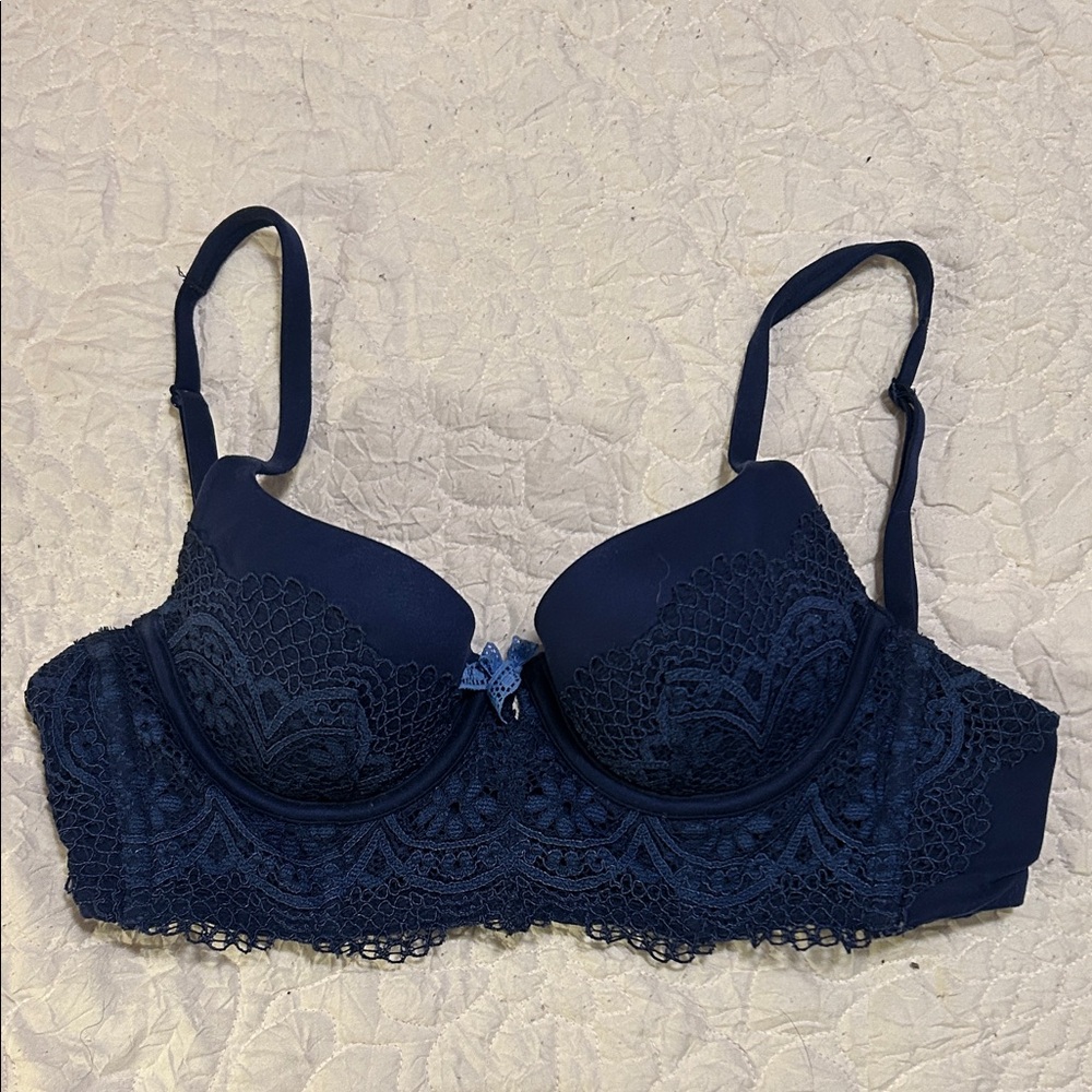 Navy Lace Bra